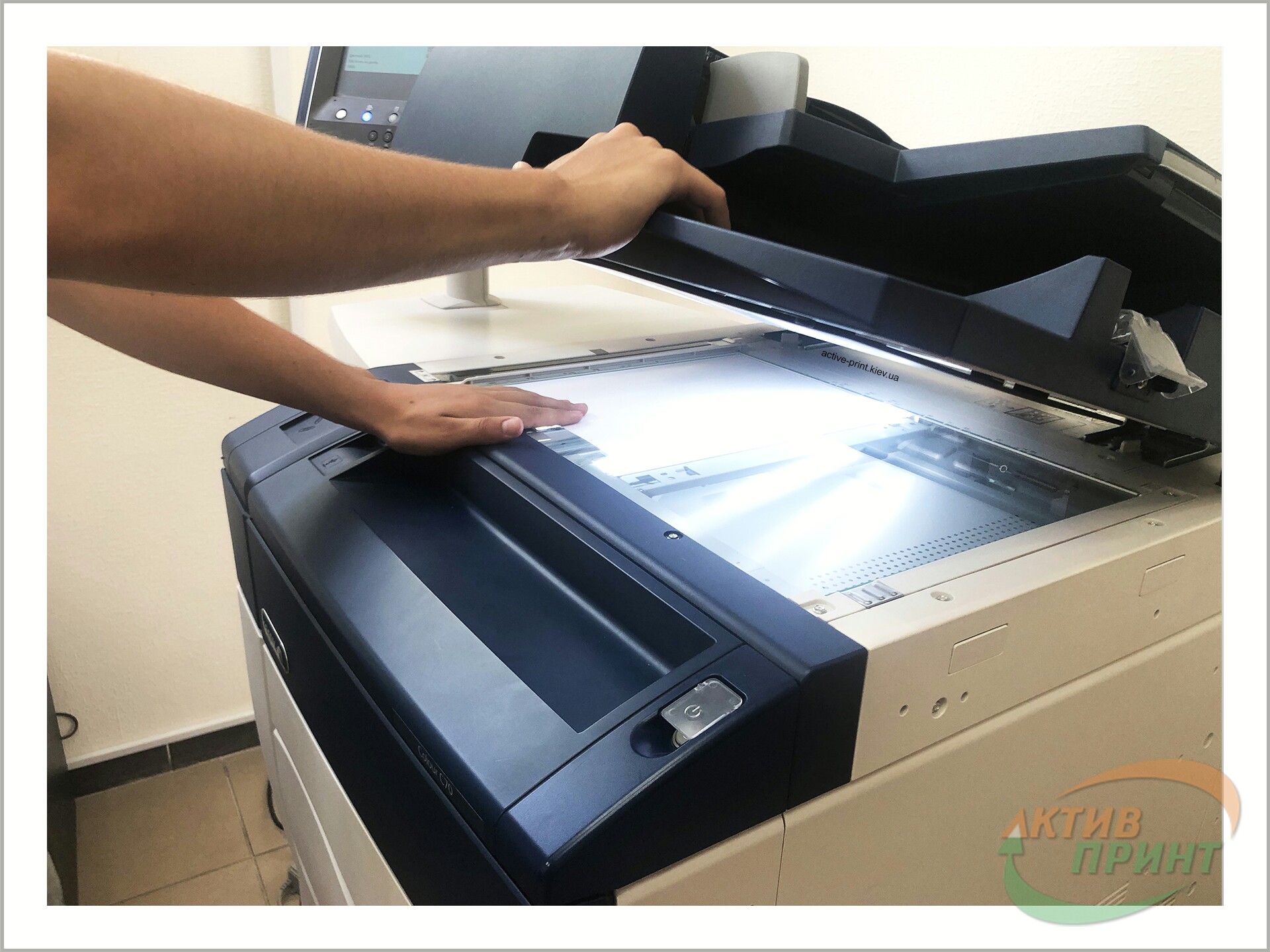 Пример цветного сканирования на принтере